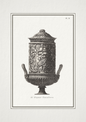 Decorative urn with intricate designs on a white background