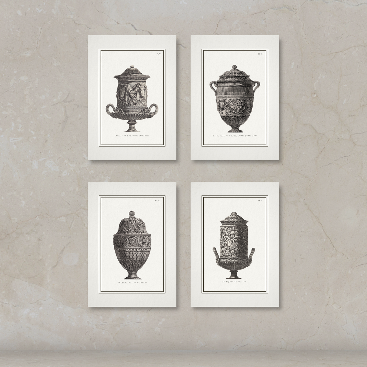 Roman Marble Vases | Giovanni Battista Piranesi | Fine Art Prints